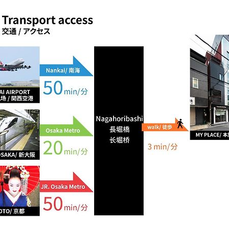 Appartamento Sitsurae Osaka Shinsaibashi Esterno foto
