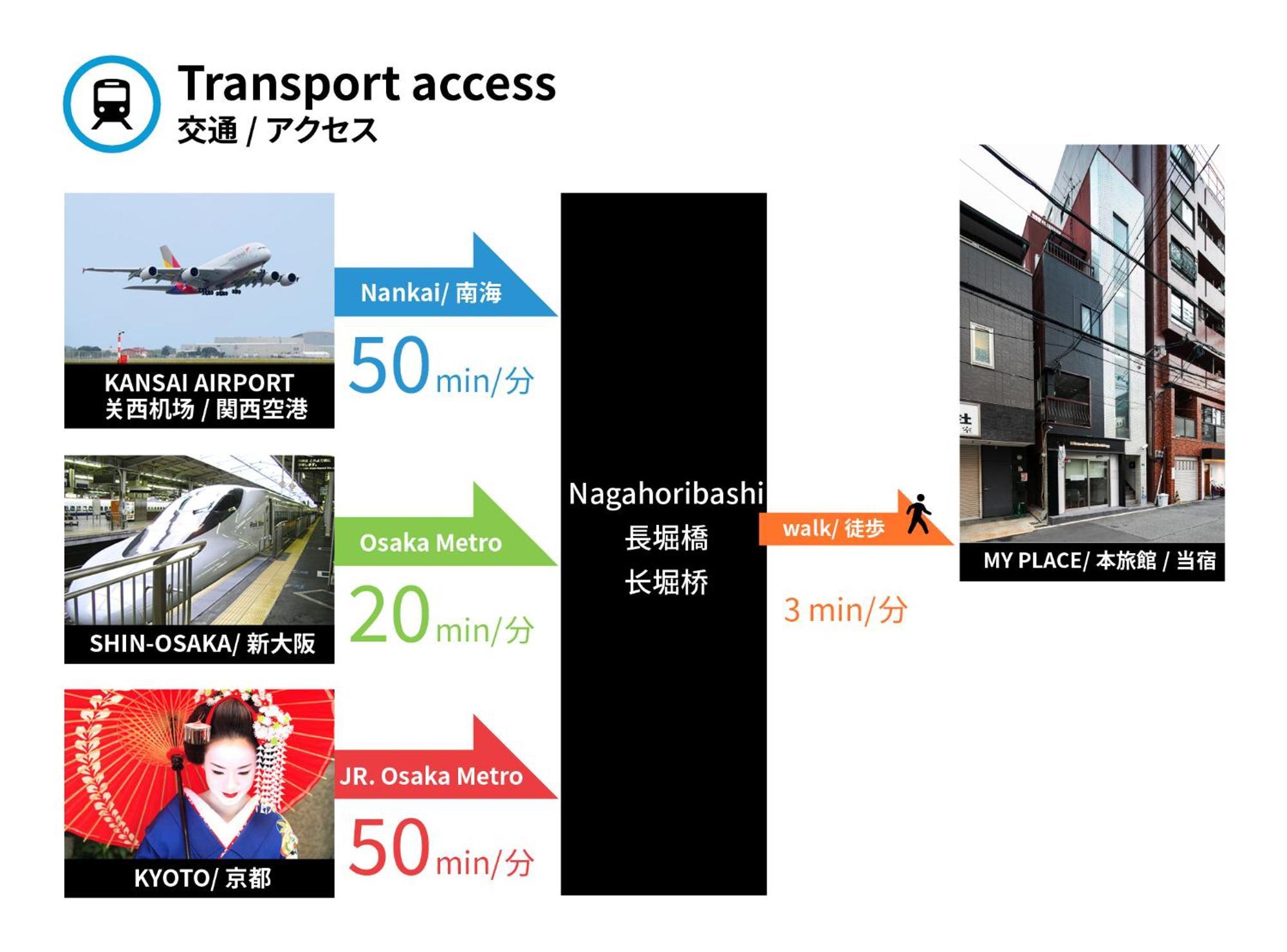 Appartamento Sitsurae Osaka Shinsaibashi Esterno foto